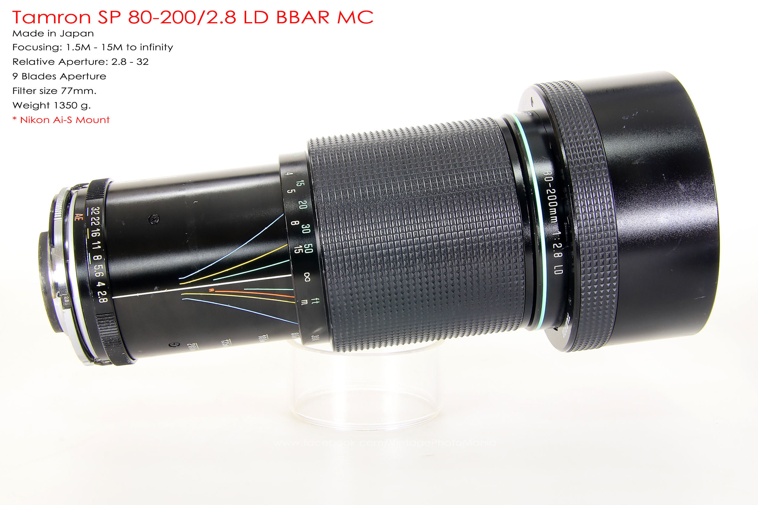 Tamron SP 80-200/2.8 LD BBAR MC *Nikon Ai-S Mount เลนส์ไวแสงตัวท๊อปหายาก