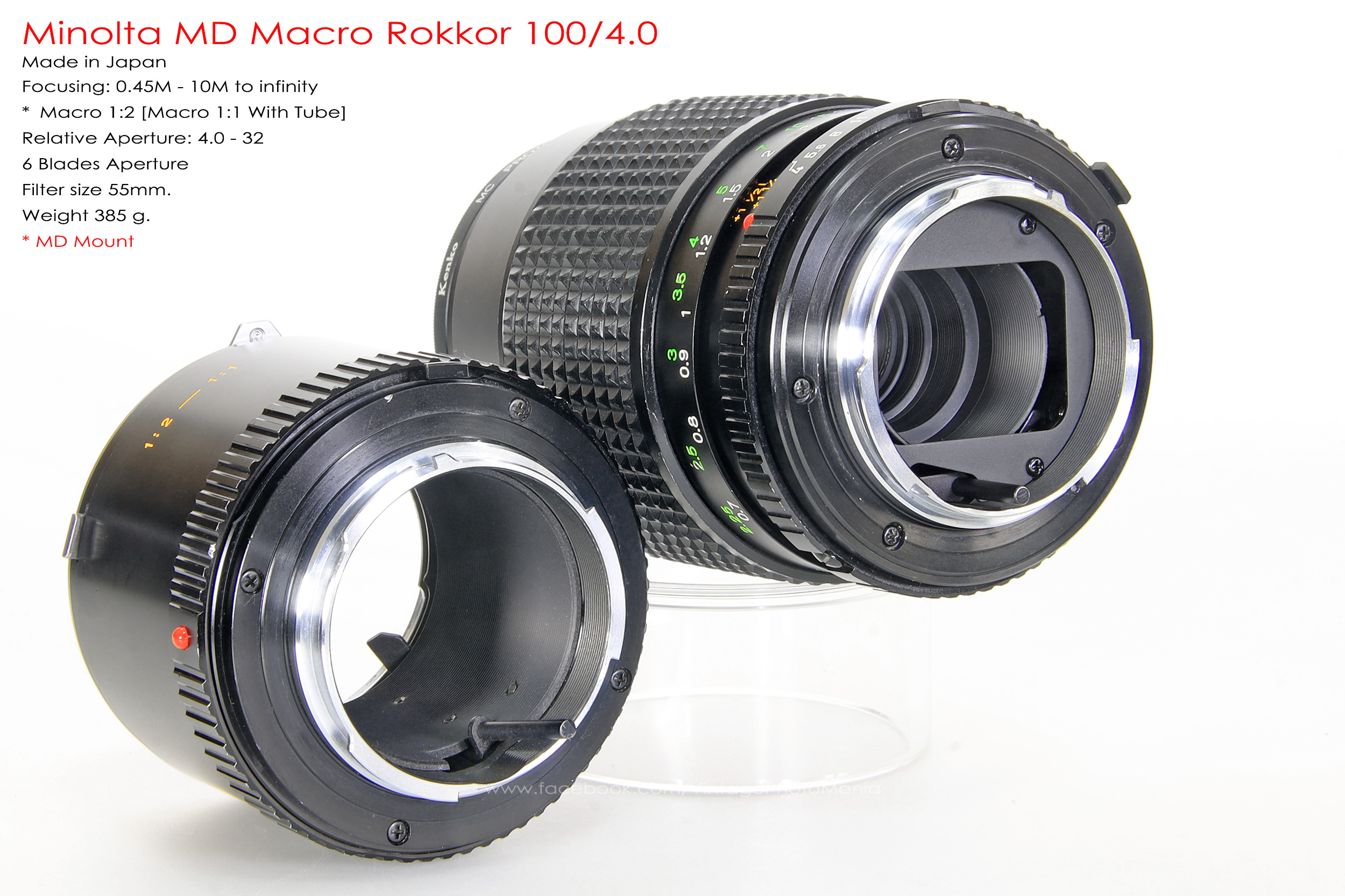 Minolta MD Macro Rokkor 100/4.0 *MD Mount เลนส์เทเลมาโครคมๆ