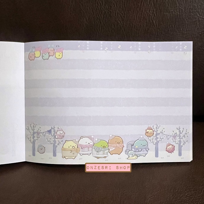 สมุดฉีก Sumikko Gurashi Tokage, Mom and Sparkling Night แบบสีฟ้า ขนาด 14.8 x 10.5 ซม. มี 4 ลาย รวม 100 แผ่น