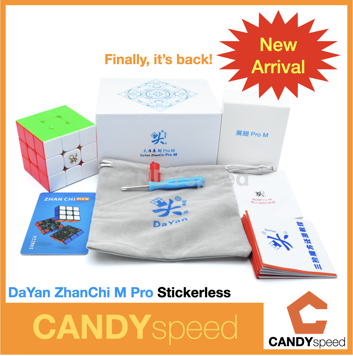 สุดยอดรูบิค 3x3 Dayan ZhanChi Pro M 3x3 มีแม่เหล็ก | DaYan ZhanChi 3x3 | By CANDYspeed