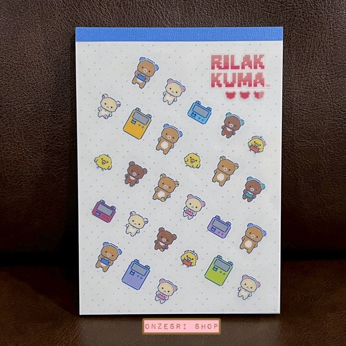 สมุดฉีก Rilakkuma Gaming Collection ลายสีขาว ขนาด 14.8 x 10.5 ซม. มี 4 ลาย รวม 100 แผ่น