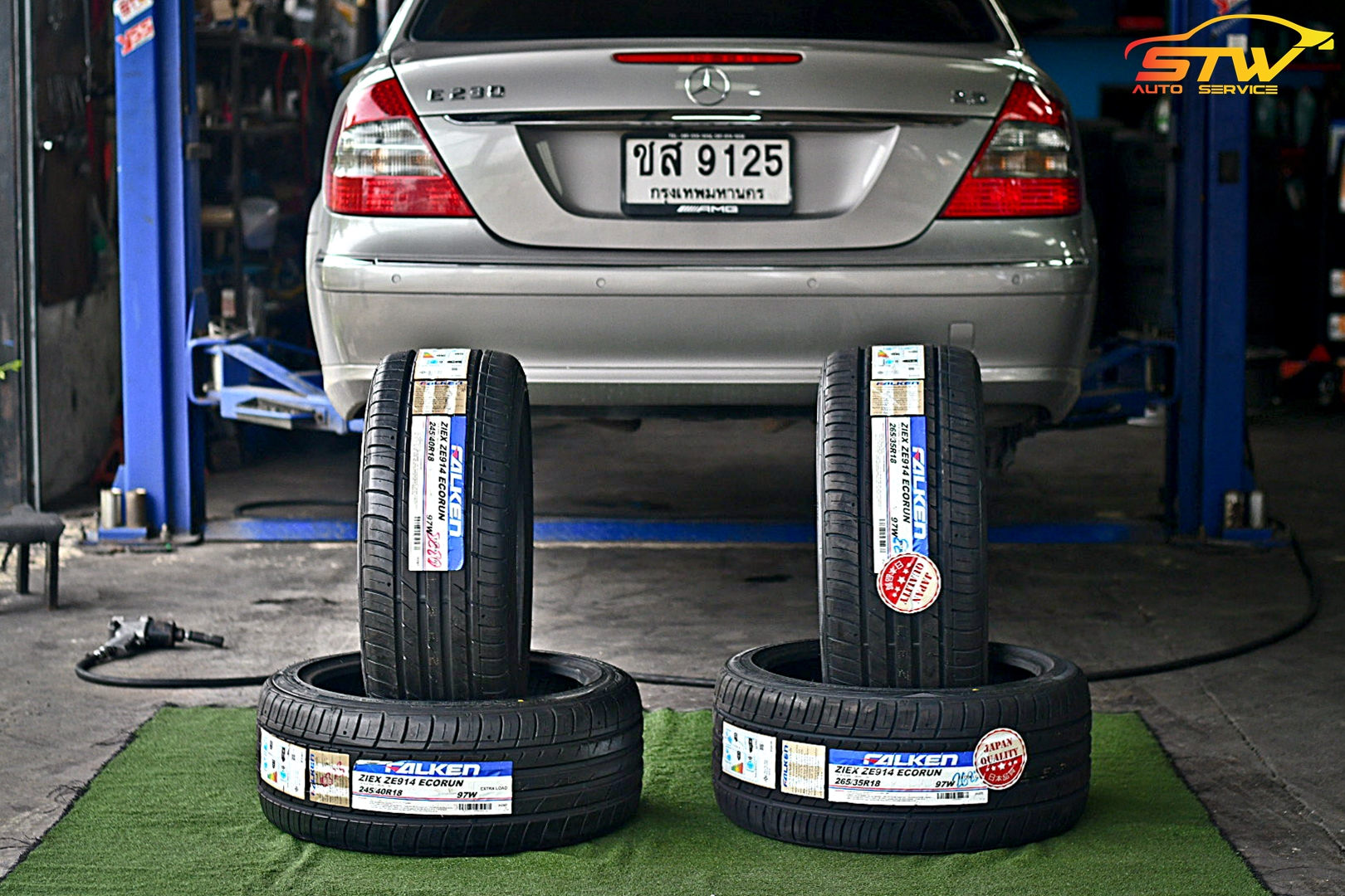 ยาง FALKEN ZIEX ZE914 F 245/40R18 97W R 265/35R18 97W ติดตั้งใส่ Mercedes Benz E-Class E230