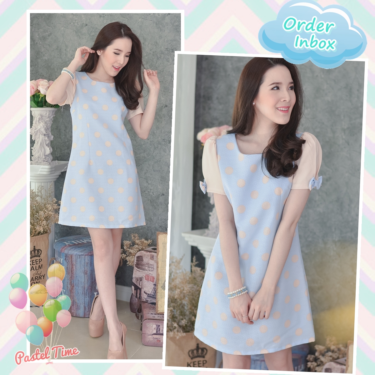 Blue Polka Dot Dress