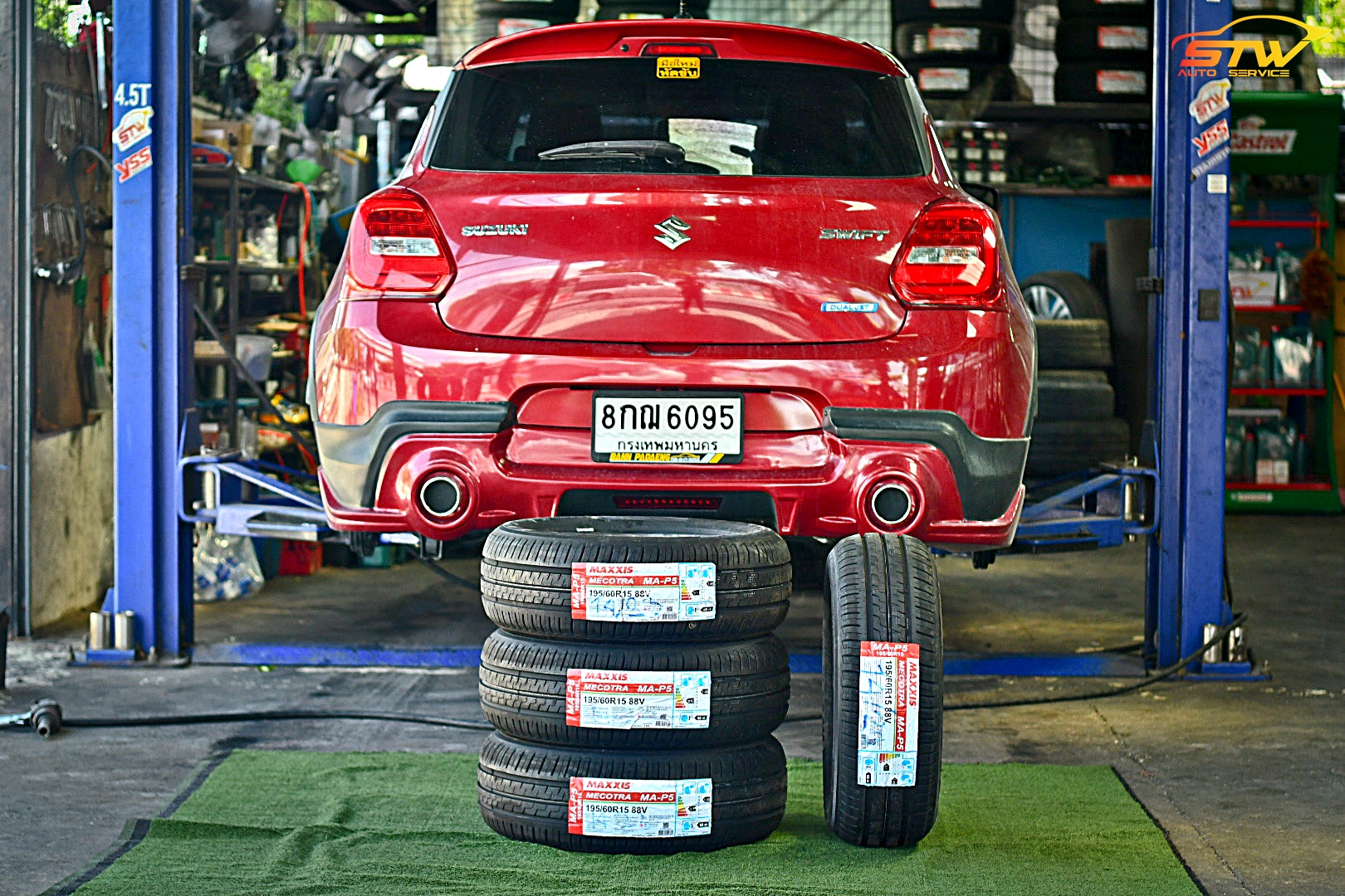 ยาง MAXXIS MECOTRA MAP5 195/60R15 88V ติดตั้งใส่ SUZUKI SWIFT