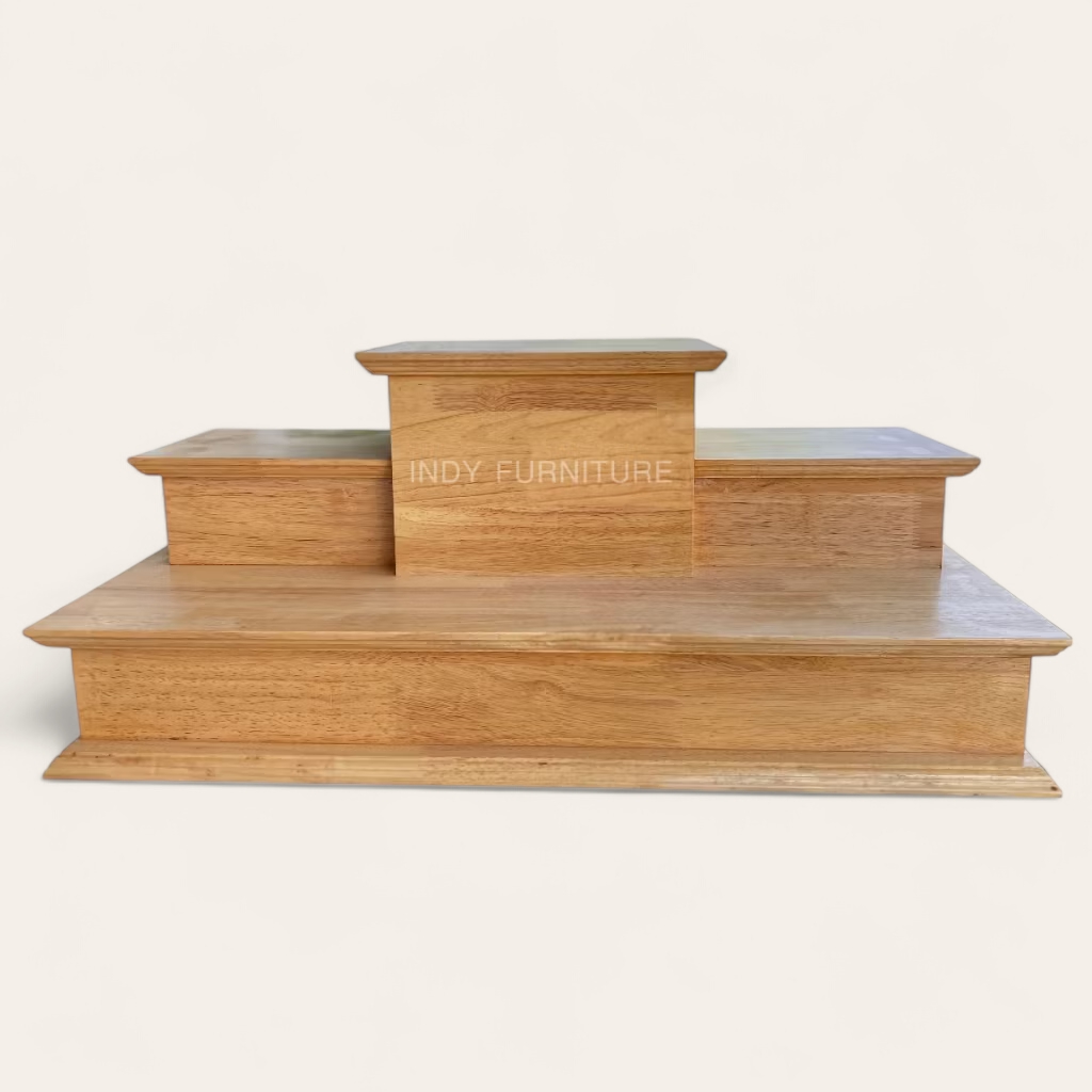 หิ้งพระ ไม้ยางพารา รุ่น HP1 สีธรรมชาติ