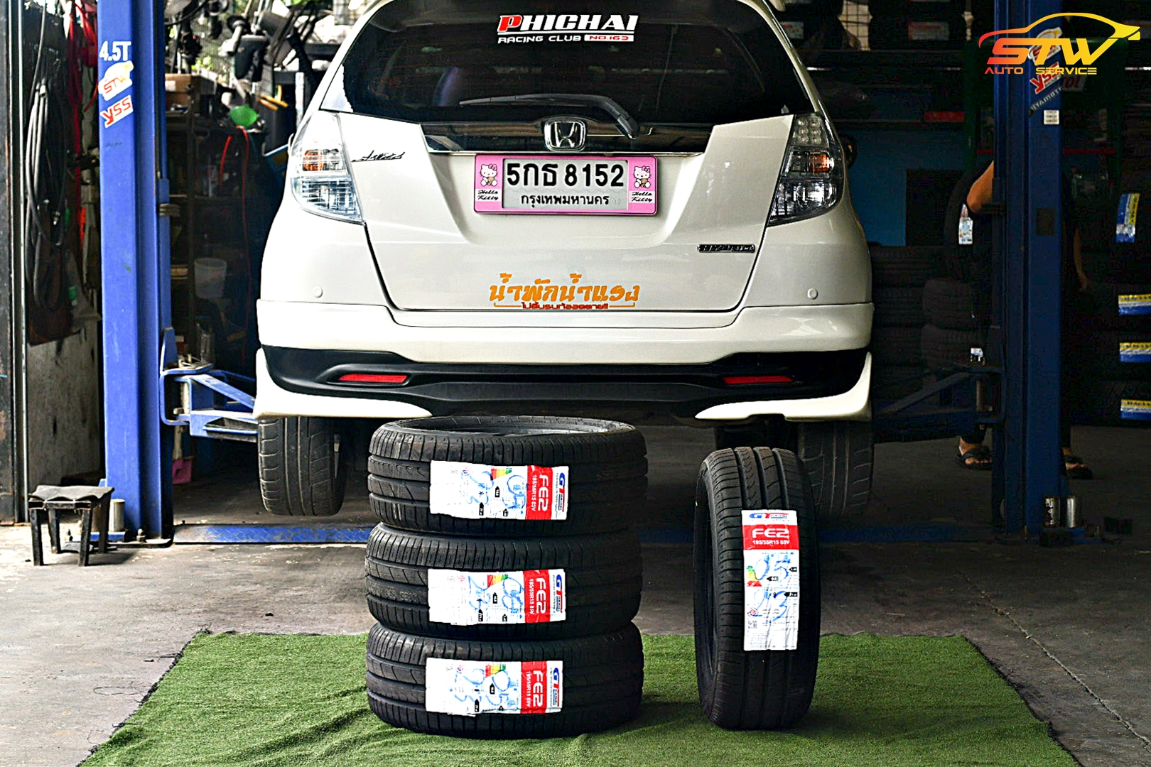 ยาง GT Radial FE2 195/55R15 85V ติดตั้งใส่ HONDA JAZZ