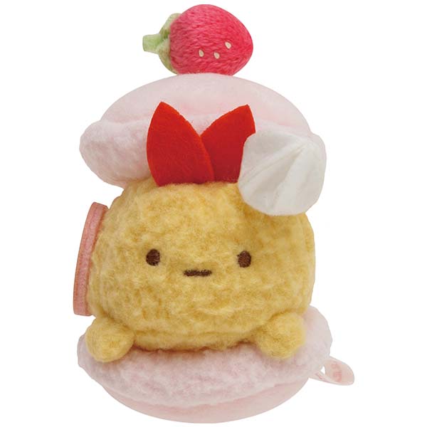 ตุ๊กตา Sumikko Gurashi Neko's Siblings and Sweet Shop ไซส์ SS แบบหางกุ้งเทมปุระ Macaron ขนาด 7.5 x 5.5 x 5.5 ซม.