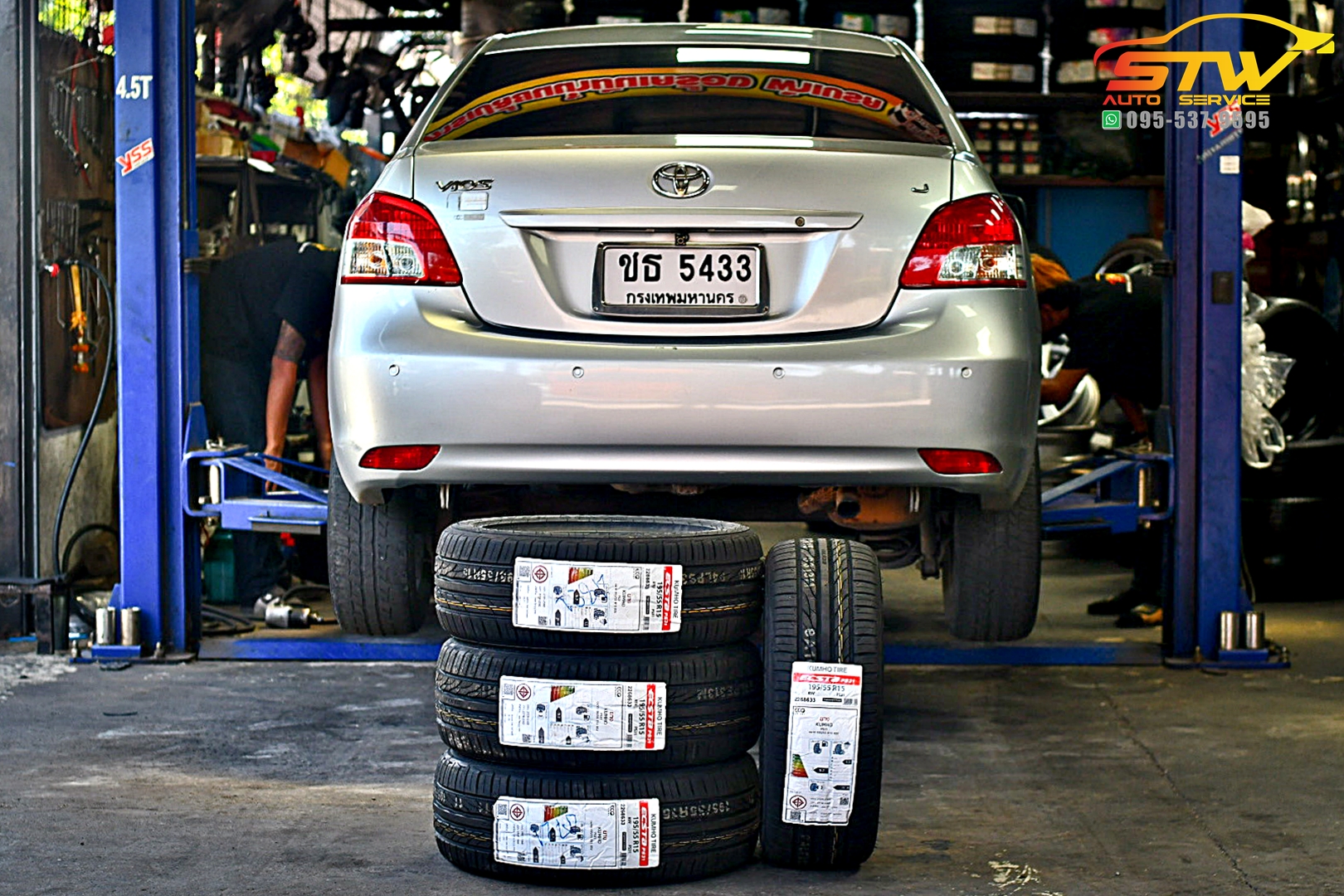 เปลี่ยนยาง TOYOTA VIOS KUMHO ECSTA PS31 195/55R15 85V