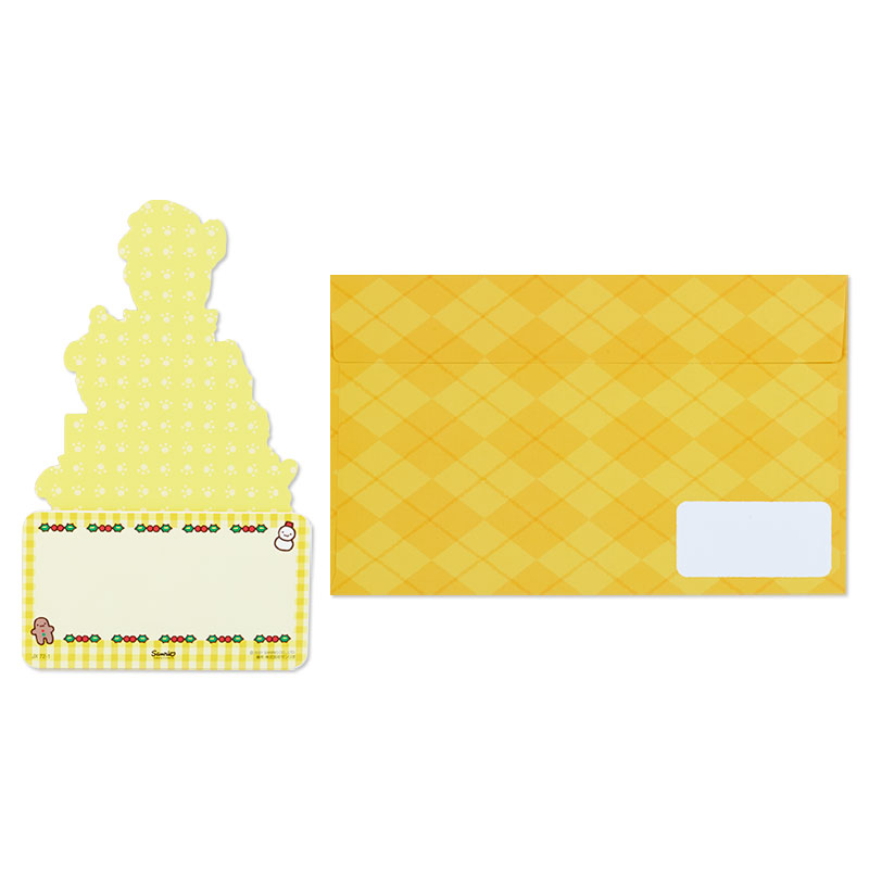 Sanrio Christmas Pop Up Card From Japan การ์ดอวยพรลาย Pompompurin กางออกมาเป็นต้นคริสต์มาสได้น่ารัก ขนาด 18.8 x 13 x 7.2 ซม.