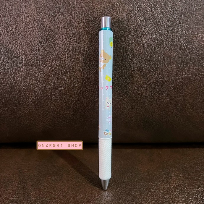 ดินสอกด Pentel Energel (Energize) Rilakkuma Neko Neko no Yu แท่งสีฟ้า หัว 0.5