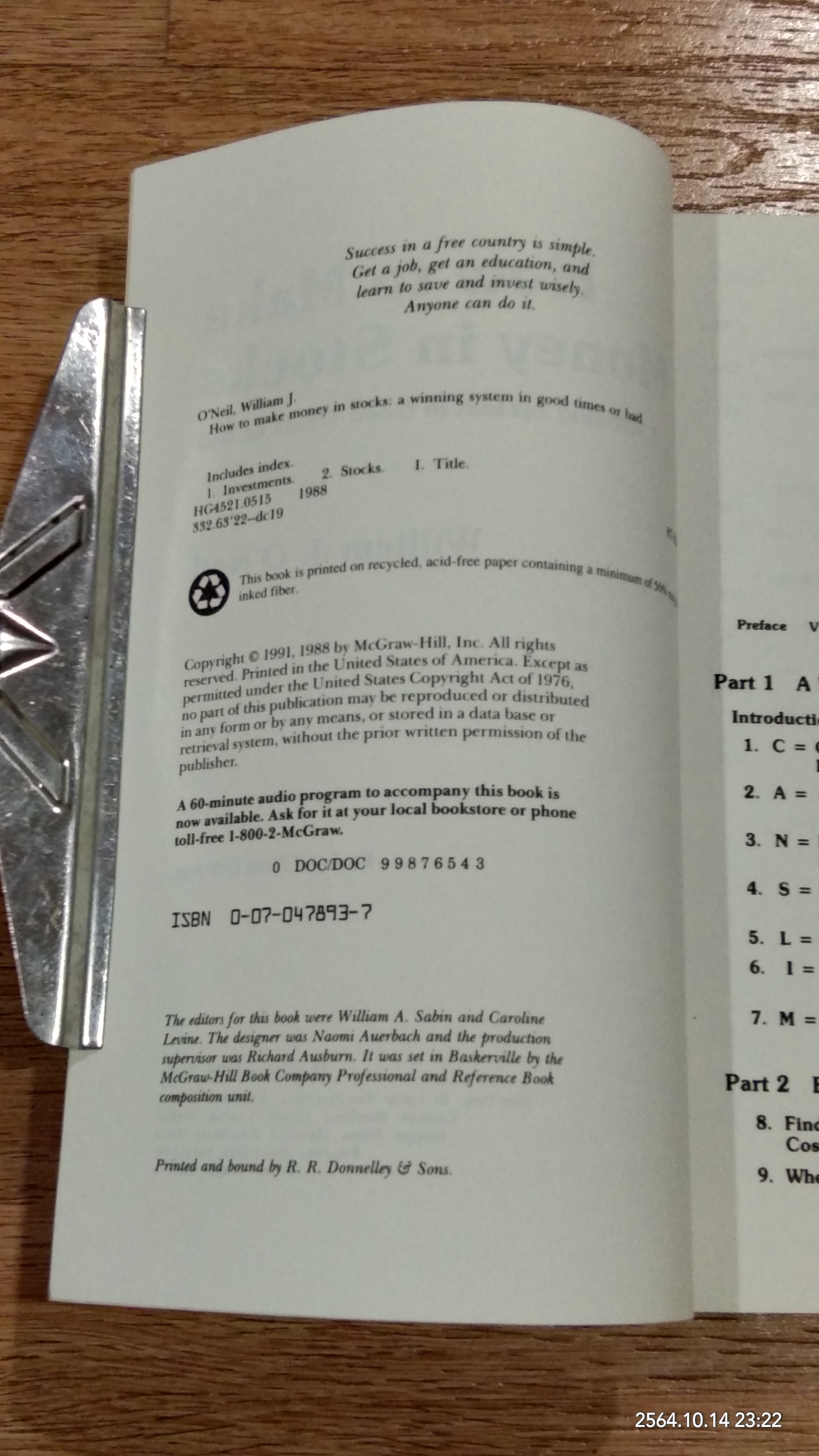 HOW TO MAKE MONEY IN STOCKS / William J. o'Neil