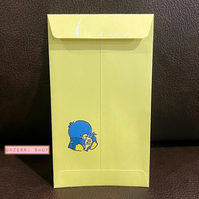 ซองใส่เงิน/จดหมายน่ารัก ๆ ขนาดเล็ก ลาย Tuxedo Sam (Vintage Sanrio) สีเหลือง ขนาด 12 x 7 ซม. มี 5 ซองในเซ็ต มี 2 แบบให้เลือก