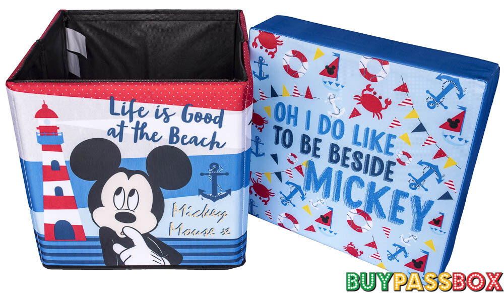 เก้าอี้กล่องเก็บของ 2in1 สตูล Mickey Mouse