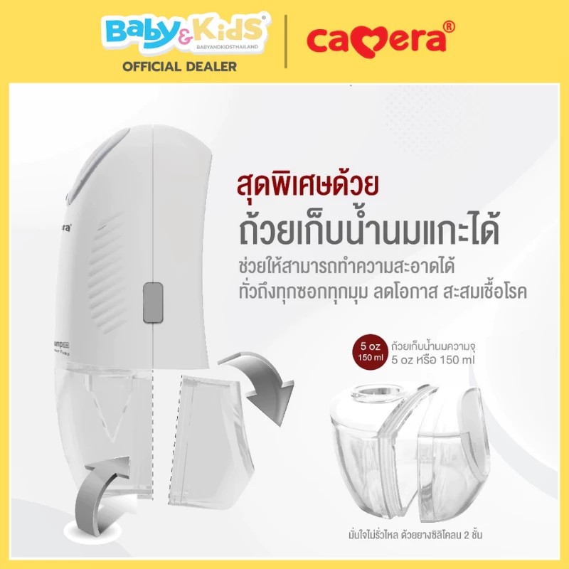 Camera เครื่องปั๊มนมไร้สายแบบบาง WILLY PUMP SLIM พกพาง่าย แถมซิลิโคนปรับขนาดจุกนม 4 ขนาดประกันศูนย์