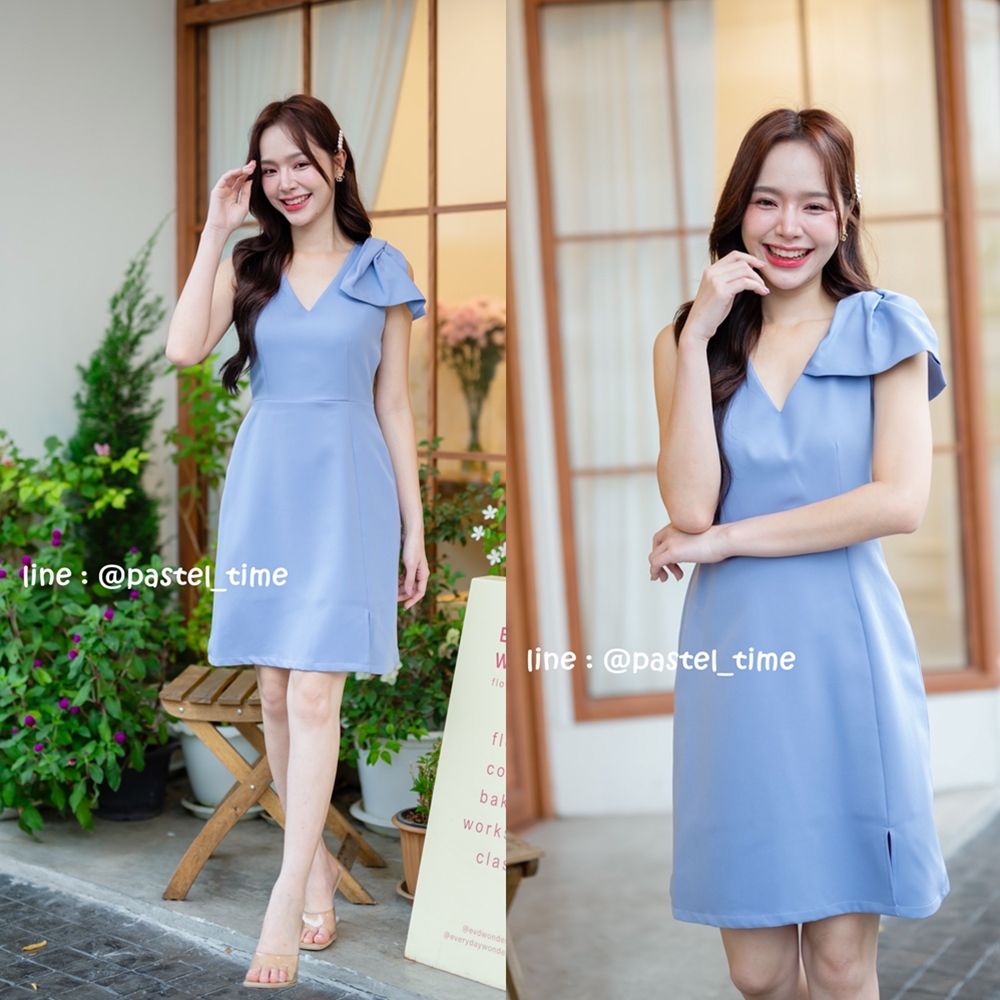 Erin Dress : สีฟ้าคราม [Made by Pastel Time]