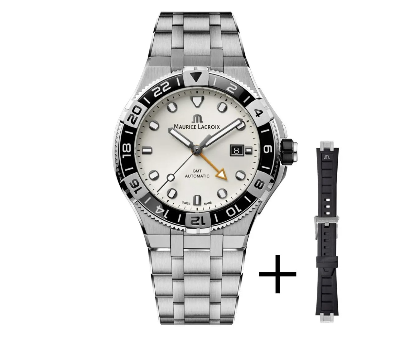 (ประกันศูนย์ไทย 2 ปี) MAURICE LACROIX AIKON Venturer GMT 43mm รุ่น AI6158-SS00F-130-A