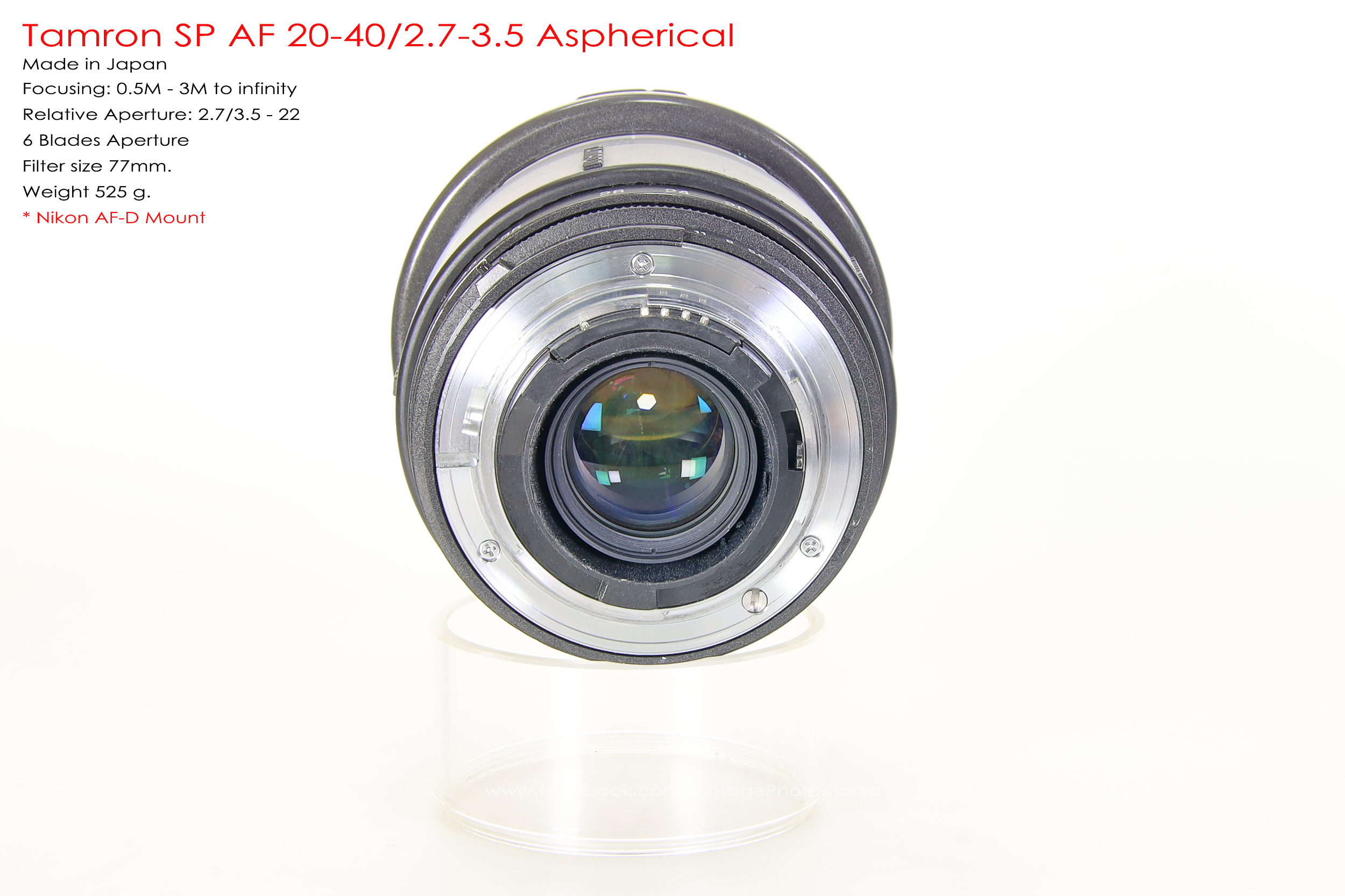 Tamron SP AF 20-40/2.7-3.5 Aspherical *Nikon AF-D Mount เลนส์ไวด์ไวแสงหายากรองรับกล้องฟูลเฟรม