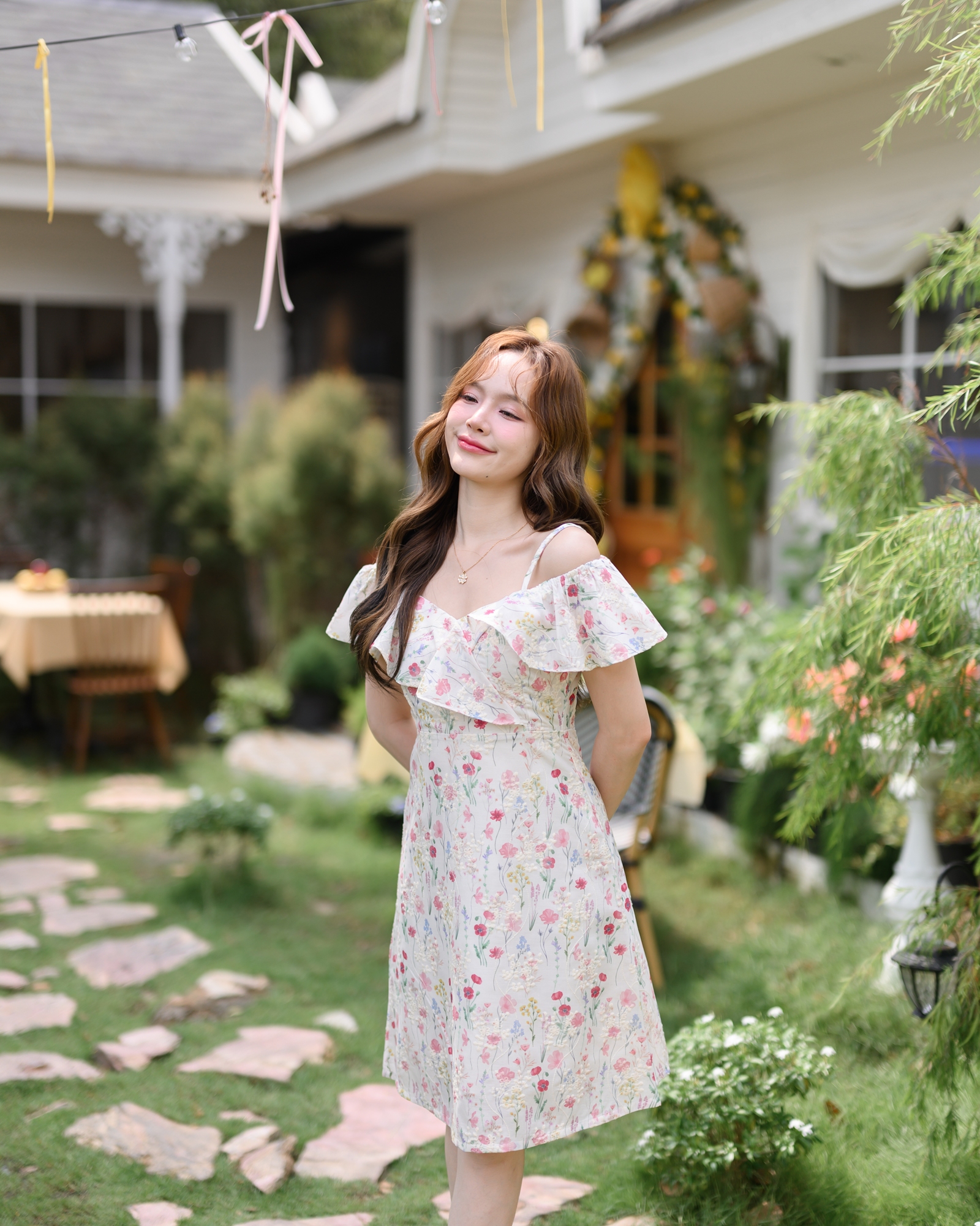 Blossom Breeze Off-shoulder Dress