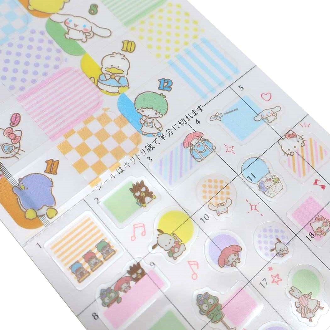 สติกเกอร์ Sanrio Decoration Sticker ไว้แต่งสมุด Schedule ได้ ขนาด 7 x 17 ซม.