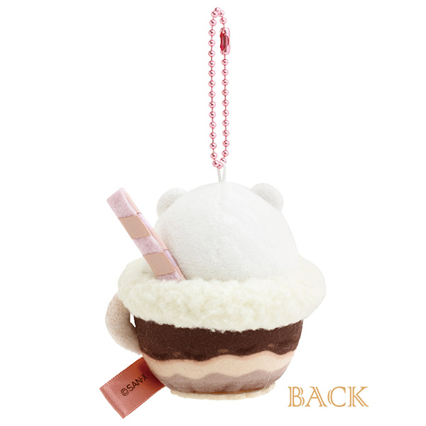 พวงกุญแจตุ๊กตา Sumikko Gurashi - Chocolate Fair at Sumikko Cafe แบบ Shiro Kuma - Chocolate Drink ขนาด 7 x 6.5 x 6.5 ซม.