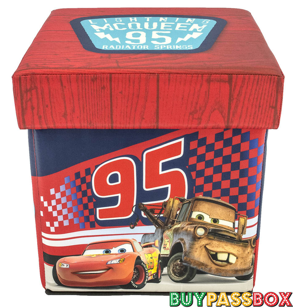 เก้าอี้กล่องเก็บของ 2in1 สตูล Cars