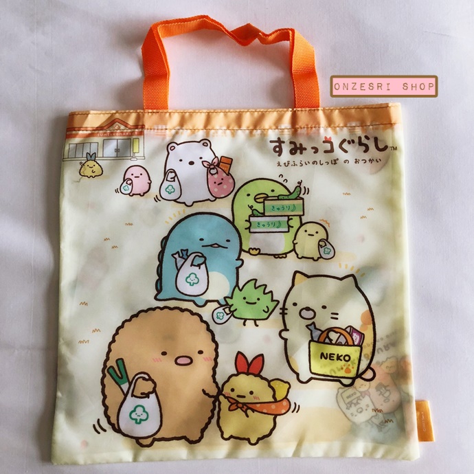 กระเป๋า San-X All Stars Eco Bag แบบ Sumikko Gurashi ขนาด 29 x 29 ซม. เป็นผ้าร่มบาง