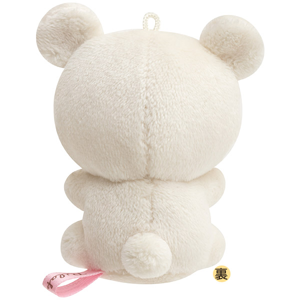 ตุ๊กตาเล็ก San-X แบบ Rilakkuma (Korilakkuma) ด้านบนมีที่ห้อย เอาโซ่หรือพวงกุญแจมาคล้องได้ ตรงตัวมีเม็ดถ่วงด้านใน ขนาด 7 x 6 x 3.5 ซม.