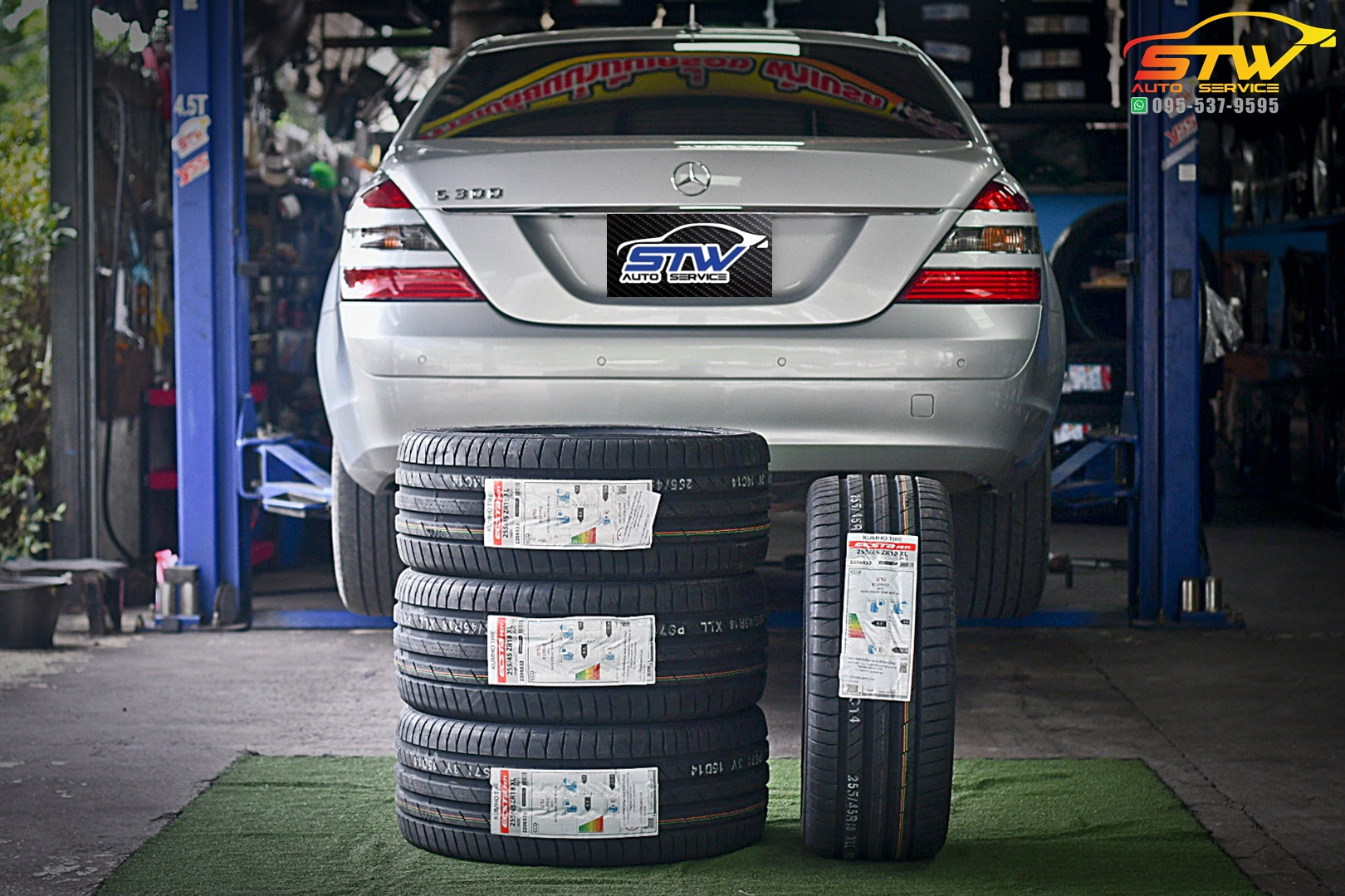 เปลี่ยนยาง Mercedes Benz S-Class S300 KUMHO ECSTA PS71 255/45R18 103Y
