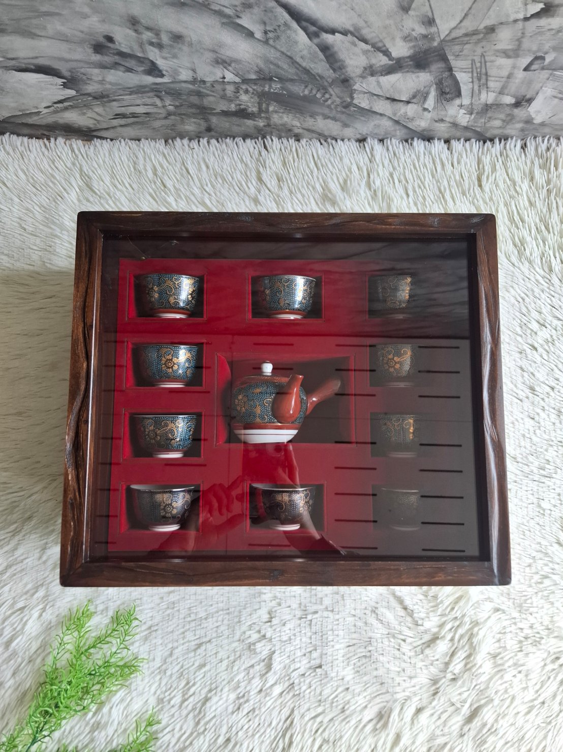 กล่องไม้ใส่ชุดแก้ว