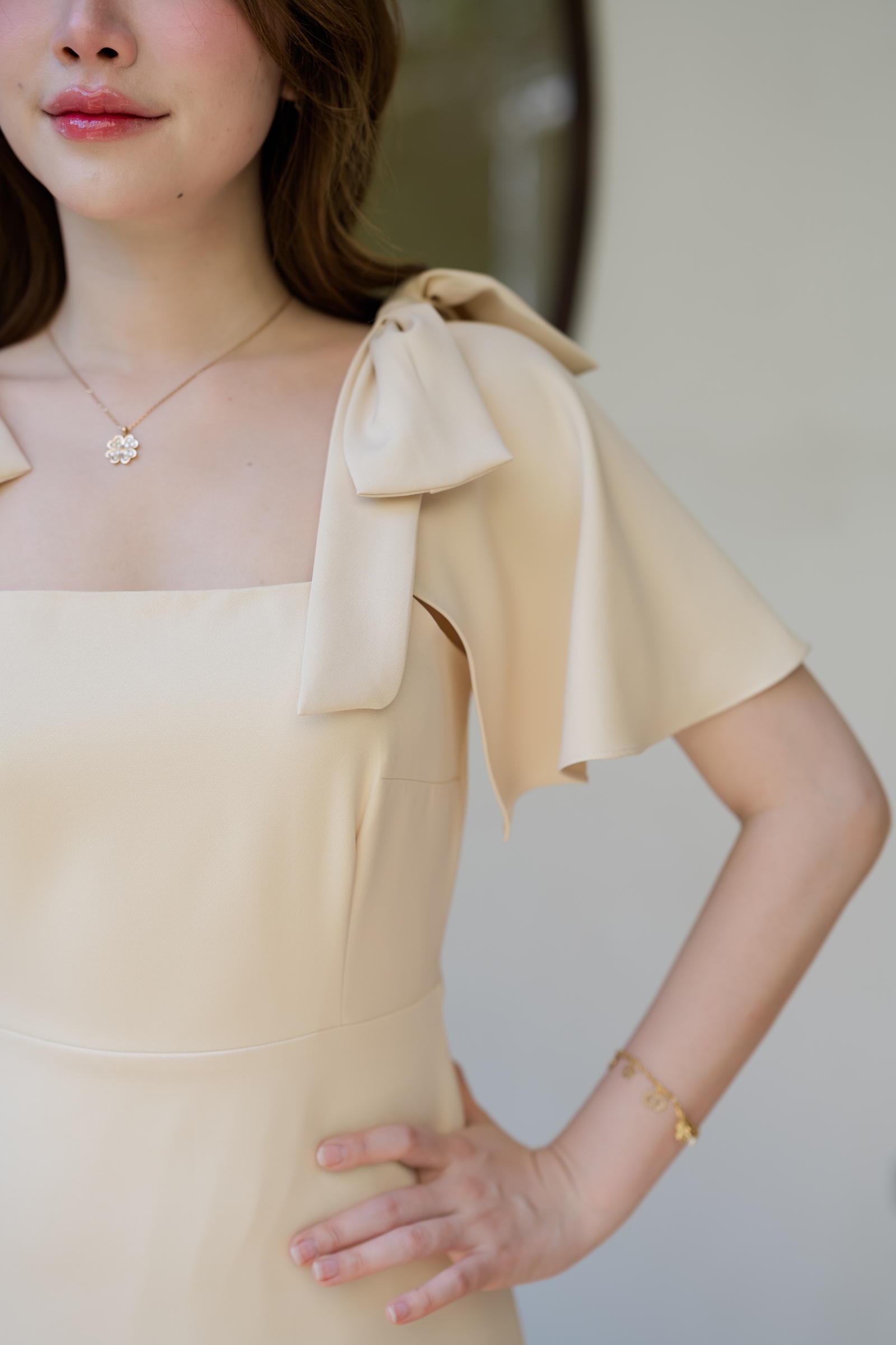 Bellette Bow Shoulder Dress