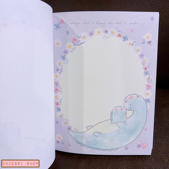 สมุดเล่มเล็ก ลาย Sumikko Gurashi Tokage Memories แบบนอน ขนาด 14 x 10.5 x 1.2 ซม. มี 4 ลาย รวม 120 แผ่น