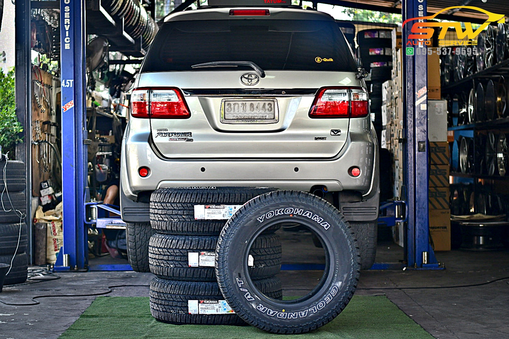 เปลี่ยนยาง TOYOTA FORTUNER ยาง YOKOHAMA GEOLANDAR AT G015 265/65R17 110T