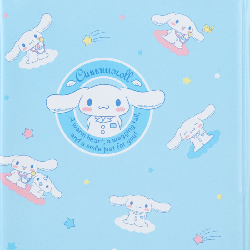 สมุดเก็บบัตร Sanrio Notebook & Ticket Medicine Case แบบคุณหมอ Cinnamoroll ขนาด 12 x 0.5 x 16.5 ซม. ใส่การ์ดได้ 9 ใบ มีช่องซิปใส่ของ ใส่สมุดเล่มเล็กได้