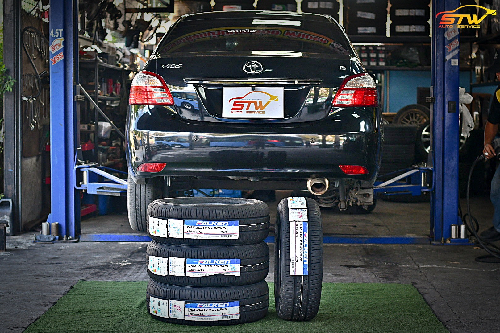 เปลี่ยนยาง TOYOTA VIOS Falken ZIEX ZE310 EcoRun 185/60R15 84H
