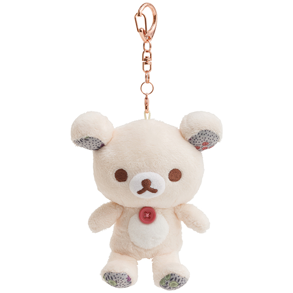 พวงกุญแจตุ๊กตา Rilakkuma x kippis (Limited) แบบ Korilakuma ลายผ้า Lahja (แปลว่าของขวัญ) เป็นแบรนด์ลายผ้าแบบสแกนดิเนเวีย น่ารักมาก สามารถถอดชุดกับหมวกได้ ขนาด 11 x 9 x 5 ซม.