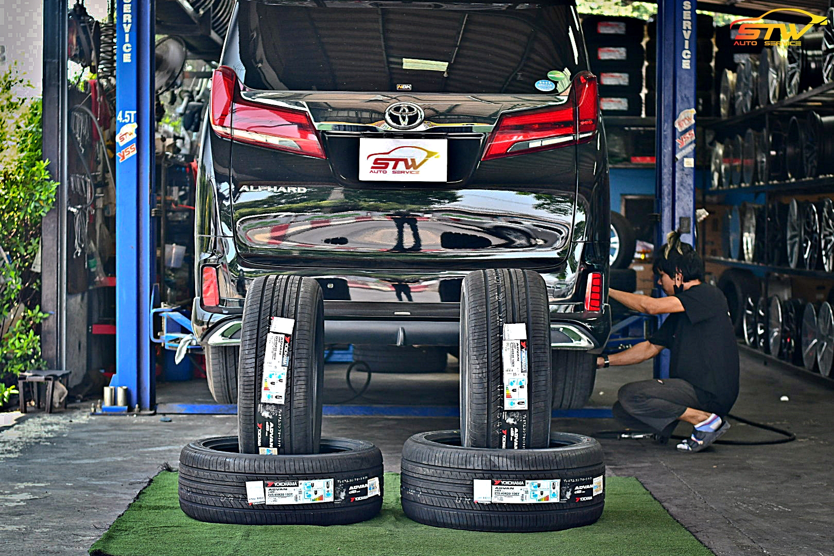 ยาง YOKOHAMA ADVAN dB V552 F 245/45R20 103Y R 275/40R20 106Y ติดตั้งใส่ TOYOTA ALPHARD
