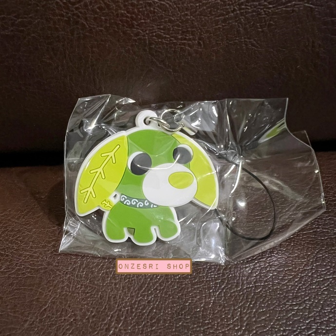 ที่ห้อยมือถือ/พวงกุญแจ น้องหมาชาเขียว Ocha-Ken ทำจากยาง ขนาด 4 ซม. มี 5 แบบให้เลือก