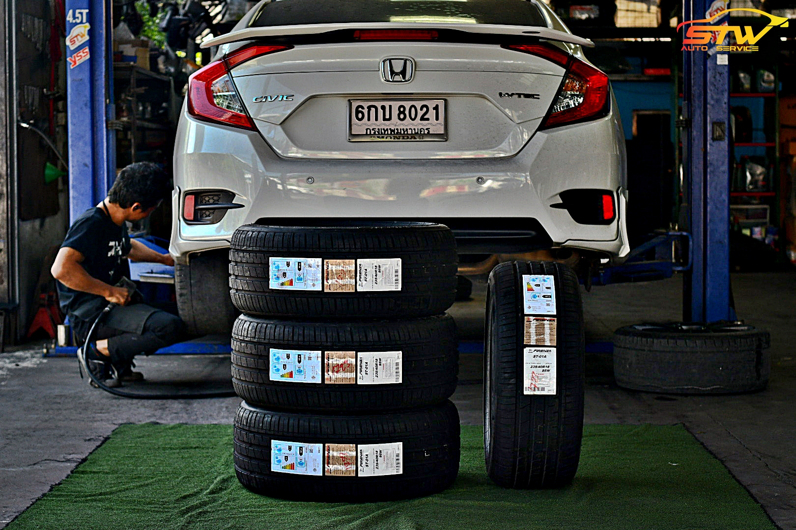 ยาง FIRENZA ST-01A 235/40R18 95W ติดตั้งใส่ HONDA CIVIC FC