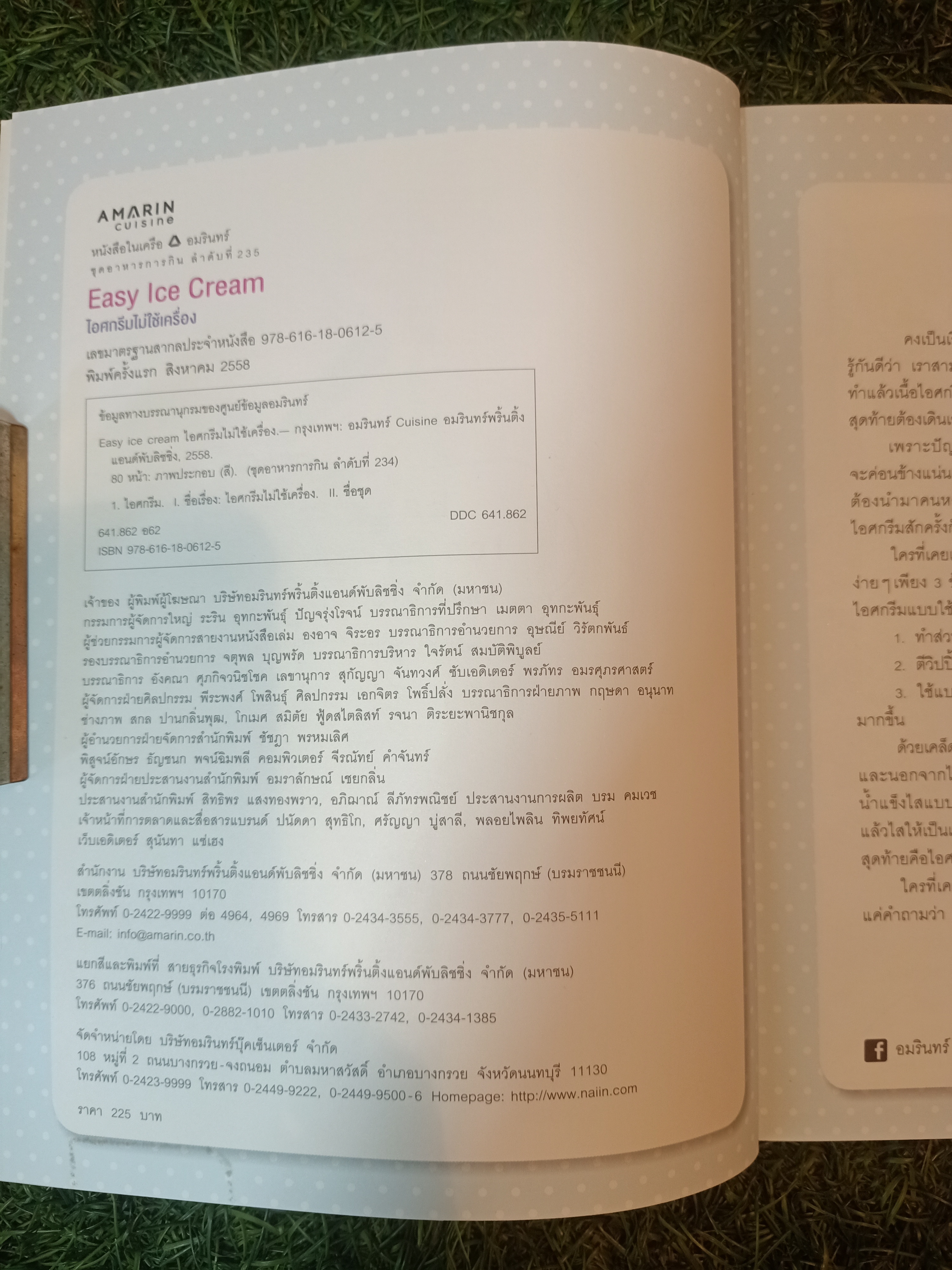 EASY ICE CREAM ไอศกรีมไม่ใช้เครื่อง / อมรินทร์