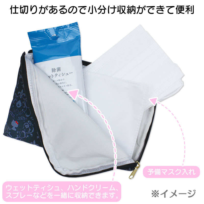 กระเป๋าใส่หน้ากากอนามัย Pompompurin Mask Pouch กันน้ำได้ ใส่ของเล็กน้อยได้ ด้านในมีผ้าที่ทำจากวัสดุช่วยป้องกันแบคทีเรีย ขนาด 20 x 13 ซม.