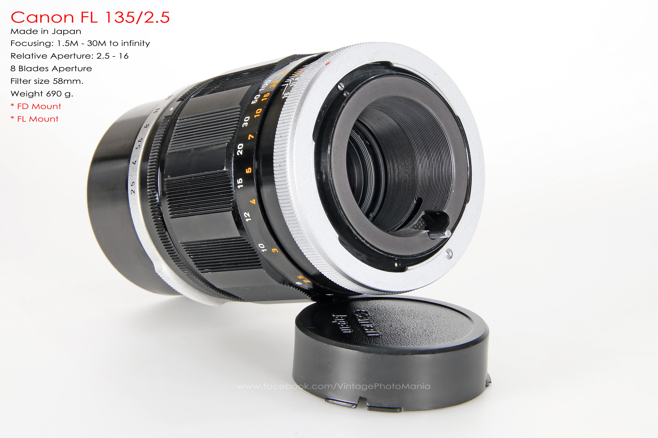 Canon FL 135/2.5 *Canon FD Mount เลนส์ไวแสงละลายฉากหลังสวย