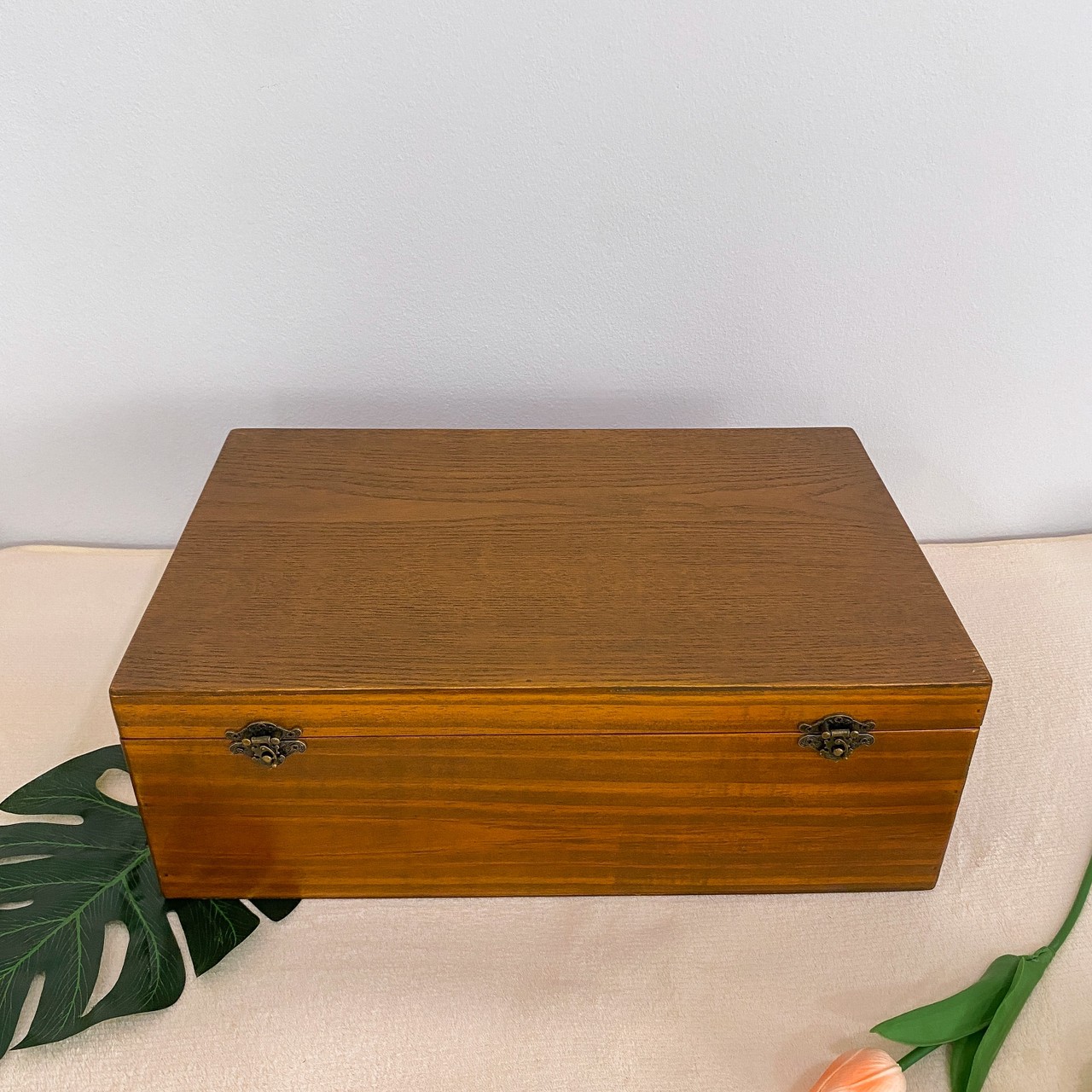 กล่องไม้ฝาล็อค ไซส์ XL (Wooden lock box, XL size)