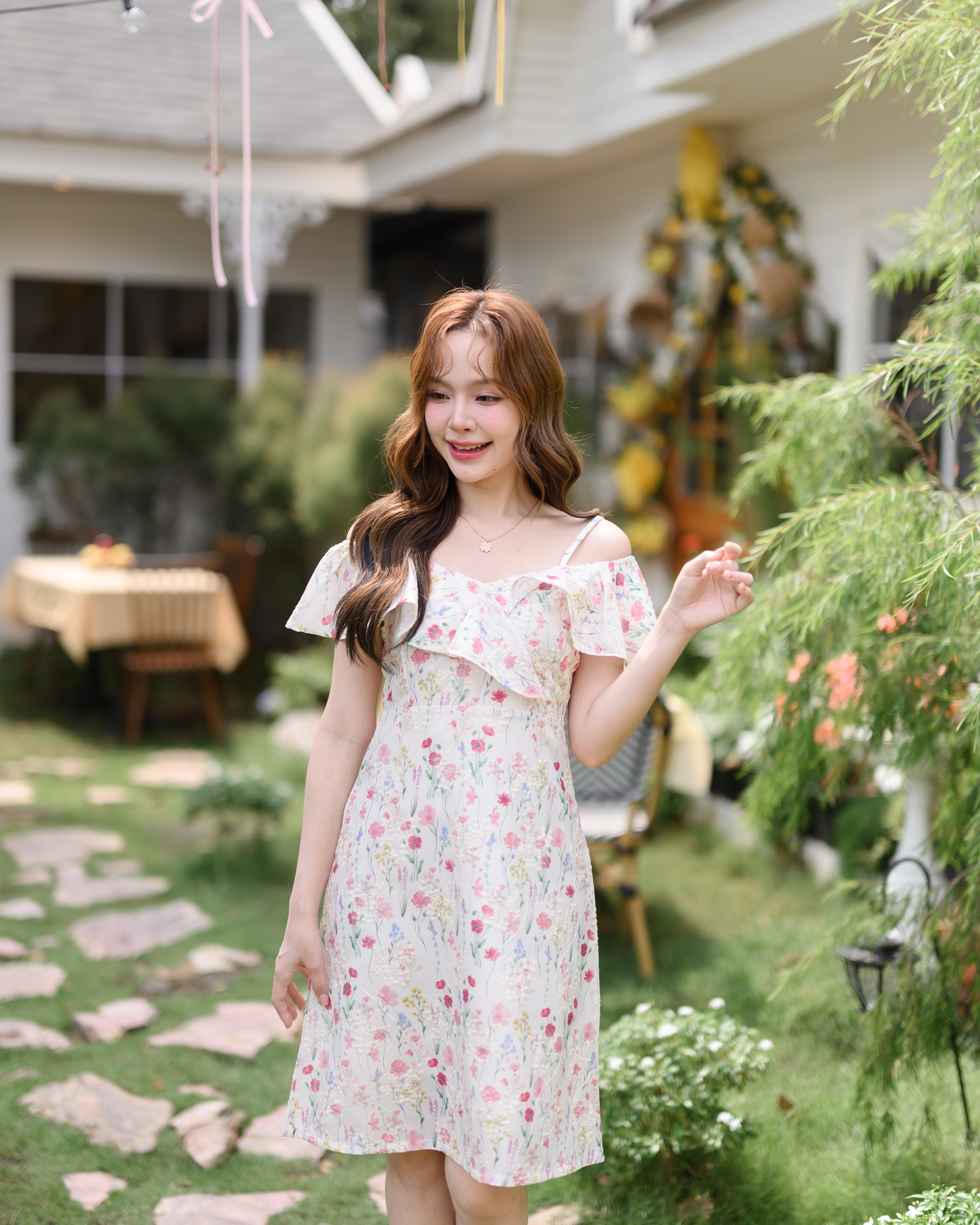 Blossom Breeze Off-shoulder Dress