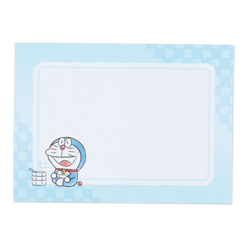 Fan Card from Sanrio Japan พัดกระดาษลาย Doraemon พร้อมซอง มีกระดาษโน้ต สามารถเขียนข้อความได้ ขนาด 17 x 11.5 ซม.