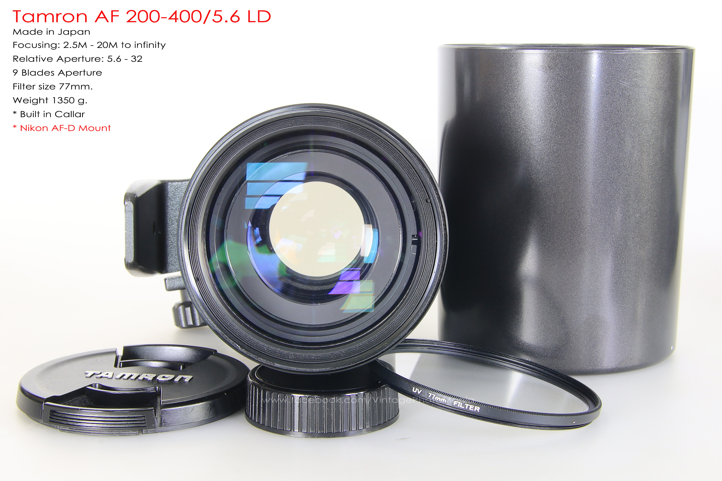 Tamron AF 200-400/5.6 LD *Nikon AF-D Mount เลนส์ซูมซูเปอร์เทเลสายถ่ายนกเอฟไม่ไหล