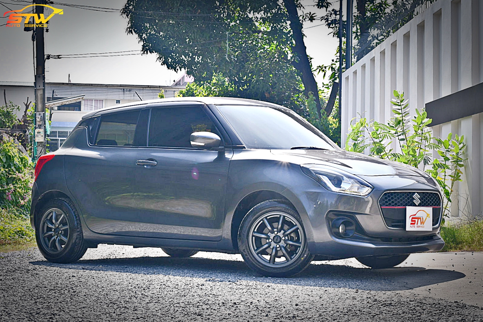 เปลี่ยนล้อยาง SUZUKI SWIFT ล้อแม็กซ์ WATANABE WTA-211 K.SPEED ยาง BRIDGESTONE RE004 195/55R15 85W