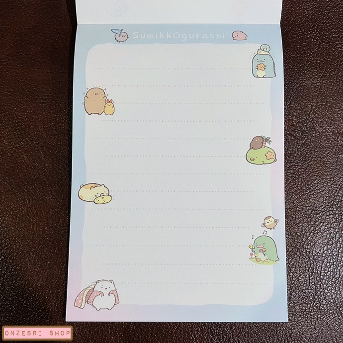 สมุดฉีก Sumikko Gurashi Picture Book Art Collection แบบสีฟ้า ขนาด 14.8 x 10.5 ซม. มี 4 ลาย รวม 100 แผ่น