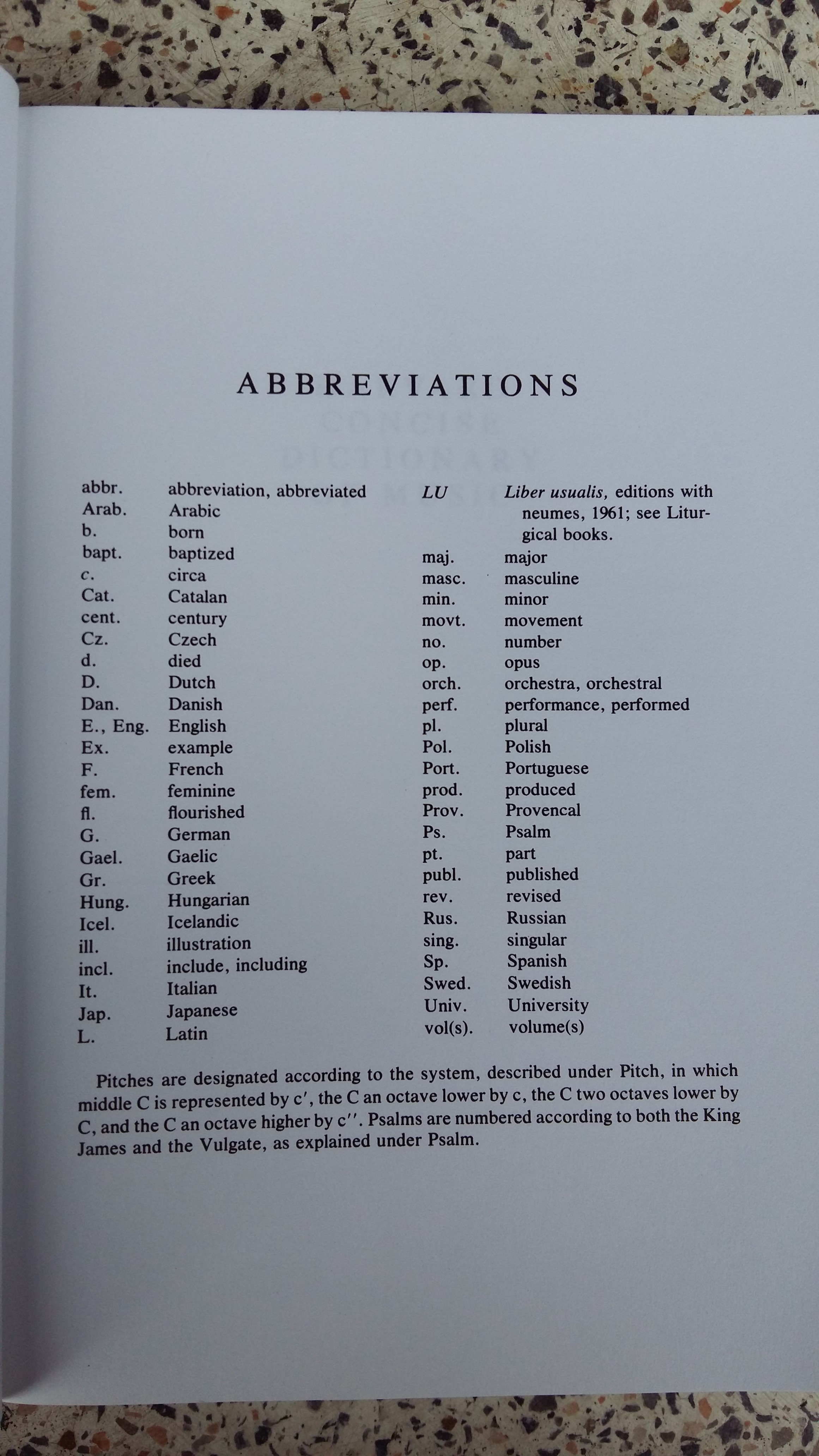 HARVARD CONCISE DIICTIONARY OF MUSIC / BELKNAP HARVARD