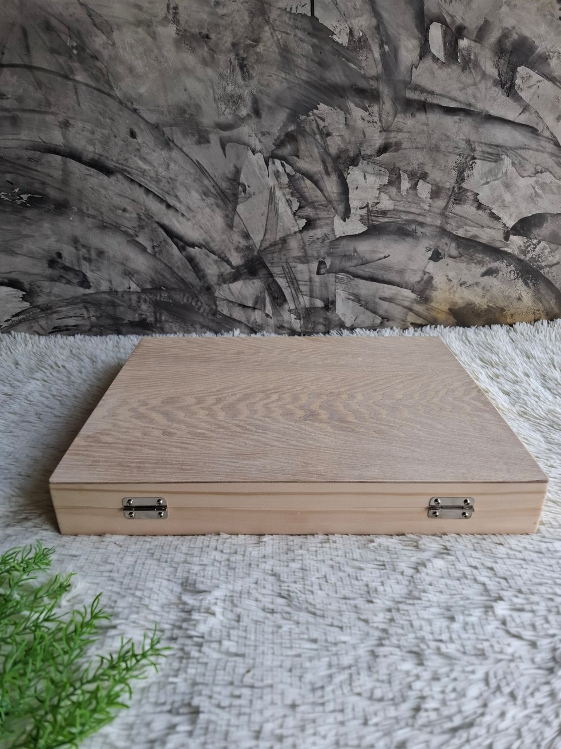 กล่องไม้ฝาล็อคแบ่งช่อง