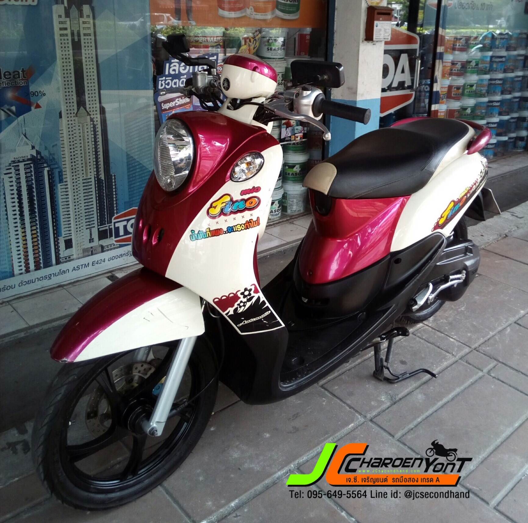"รถดีสีสวย ราคาประหยัด" YAMAHA FINO ลายดอกไม้ จดทะเบียนปี 53 ตัวรถดูดีสะอาดเครื่องดี เงียบๆ แน่นๆ